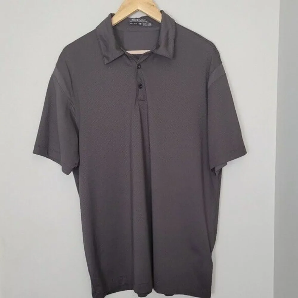 Nike Golf Men's Black Lightweight Dri Fit Polo Large